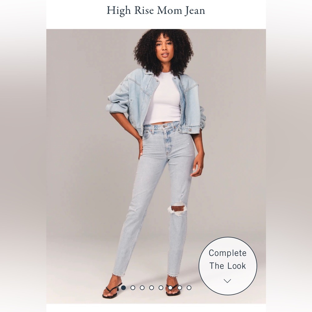 Abercrombie high rise mom jeans